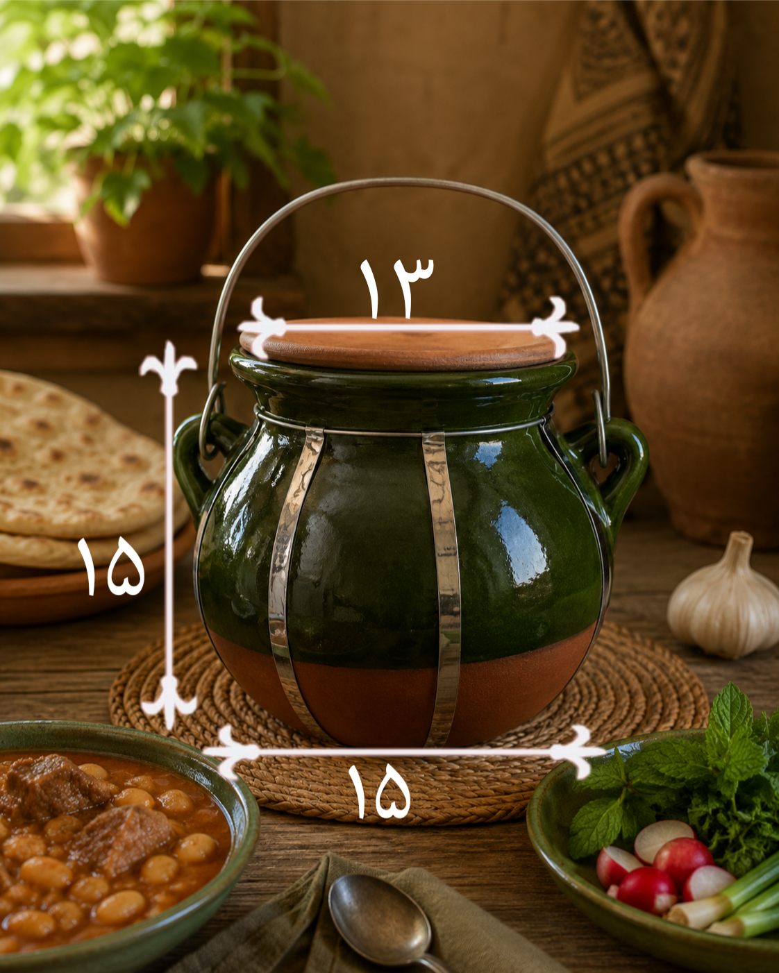 دیزی سفالی آبگوشت خوری چهار نفره