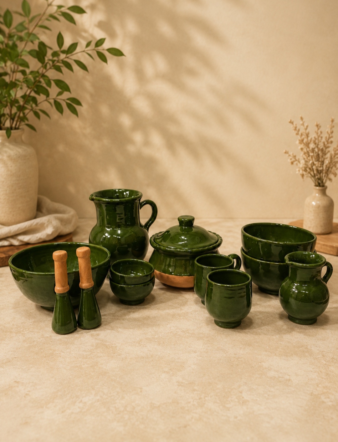 سرویس آبگوشت خوری سفالی ۲ نفره