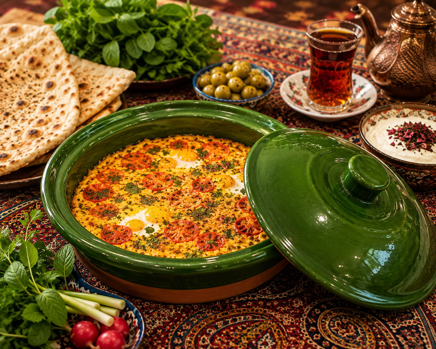 ماهیتابه سفالی
